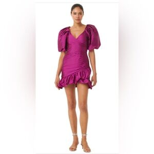 MISA Los Angeles SYBIL DRESS IN MAGENTA Brand New with Tags